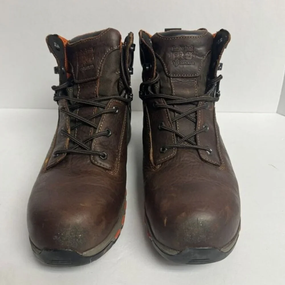 Timberland Pro Mens Hypercharge 6” Comp Toe Work Boot Brown Size 11W